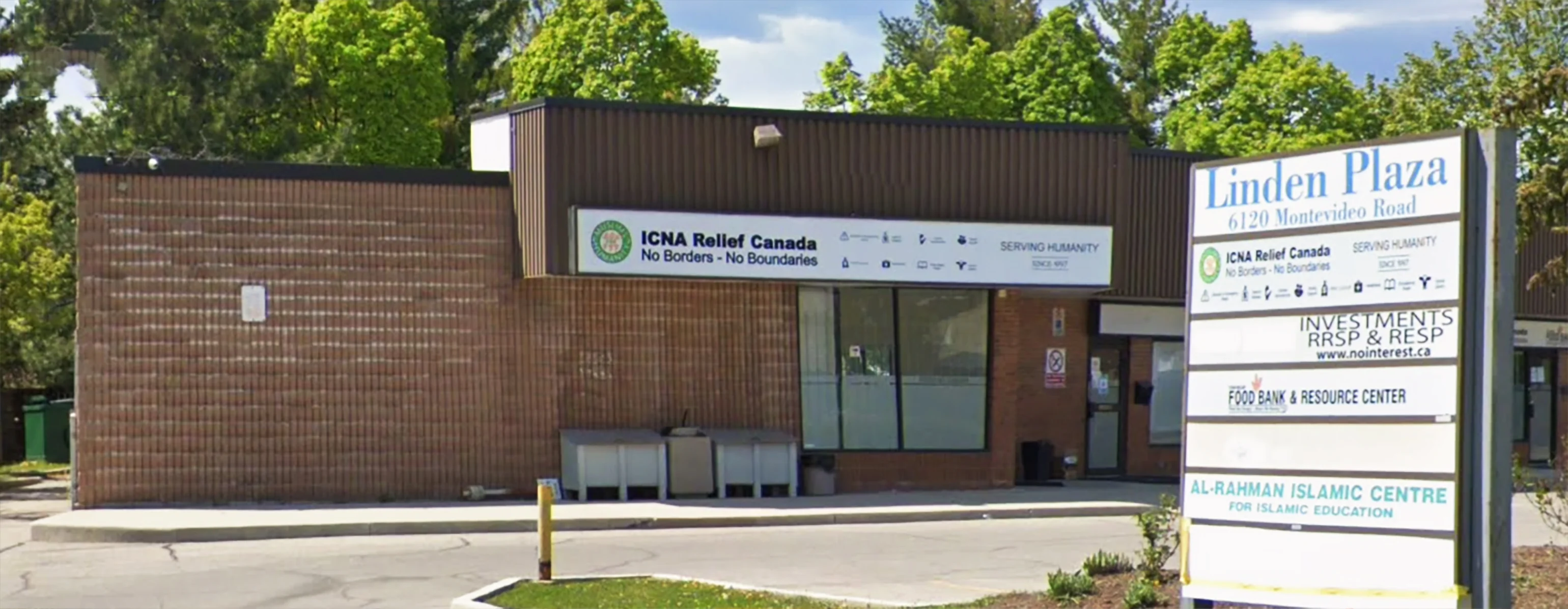 Exterior view of ICNA Relief Canada Mississauga building